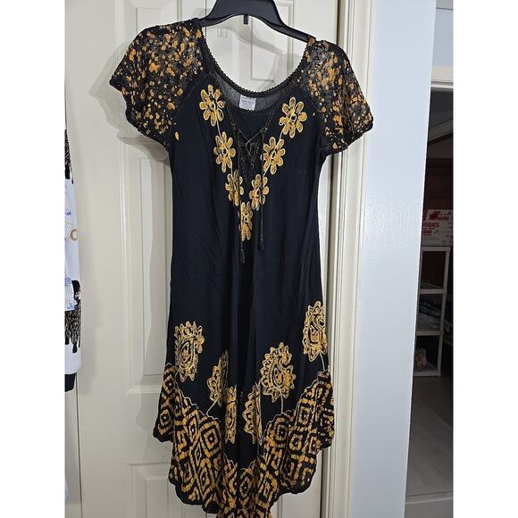 Beautiful Royal Moda Dress Embroidered Boho Size M/L SEE MEASUREMENTS VTG - Picture 1 of 7
